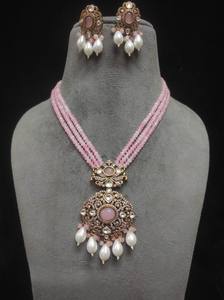 Ensemble de collier de créateur de luxe plaqué or polonais victorien avec boucles d'oreilles bijoux de mariée pour mariage et célébration de fête - Product Image 2