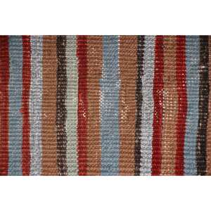 Tapis turc vintage, tapis de couloir 2,3x7,6 pieds, tapis ombré rouge et bleu - Product Image 5