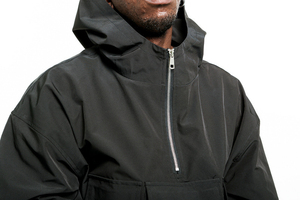 Top Quality Wholesale Oversized Fit <b>Black</b> Nylon Jacket Multi Pockets Pullover Half Zippers <b>Windbreaker</b> Jacket - Product Image 5