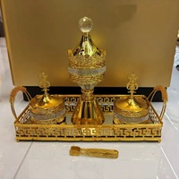 Ensemble de brûleurs d'encens aromatiques indiens en fer forgé doré, écologiques, décoration pour la maison et l'hôtel, objets de collection, artisanat M R, MR-360