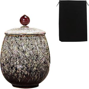 Urna Funeraria de Cerámica Pequeña para Cenizas Humanas Adultas, Urna Decorativa Blanca para Recuerdos Conmemorativos, Contenedor de Cenizas para Padres, Hombres y Mujeres - Product Image 1