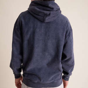 Washed Men's Hoodies 100% Cotton Hoodie for Men Custom Sweatshirt With Hooded Organic Fleece Mens Sweatshirts - Product Image 2