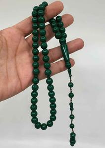 Joyería Islámica Árabe con Cuentas, 33 Cuentas de Oración Musulmanas, Tasbih, Misbaha, Sibha, Tasbeeh de Piedra Hecho a Mano con Borla - Product Image 5