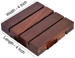 Wooden Bar <b>Coasters</b> <b>for</b> Hot & Cold <b>Drink</b>-Decorative Cocktail <b>Coasters</b>- Crafted from Seasonal Wood-Square Shape <b>Coaster</b> - Product Image 6