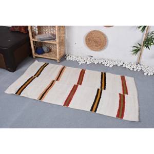 Alfombra de lana de retazos blanca tradicional ecológica moderna área grande 2,9X5,5 pies altura de pila media Entrada de pasillo Rectangular - Product Image 2