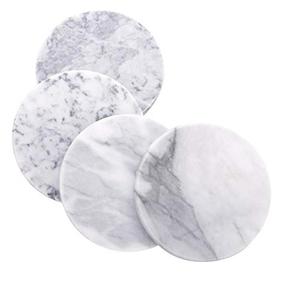 Dessous de verre en marbre de forme carrée, produit le plus vendu, ensemble de 6 sous-verres en marbre pour tasses à café ou à thé, vaisselle de fête - Product Image 4