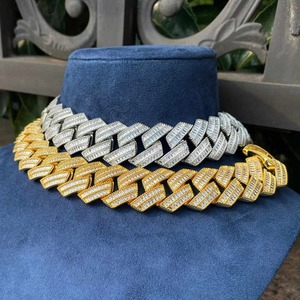 Nueva llegada de lujo 30mm Miami collar de cadena de eslabones cubanos para hombres VVS Moissanite Bold Hip Hop declaración joyería - Product Image 6