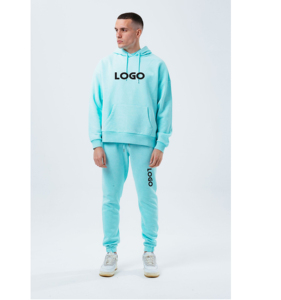 2025 Custom Logo 2-Piece Casual Solid Fleece Tracksuit for Men Women Breathable Printed Hoodie <b>Pant</b> Winter Jogging - Product Image 3