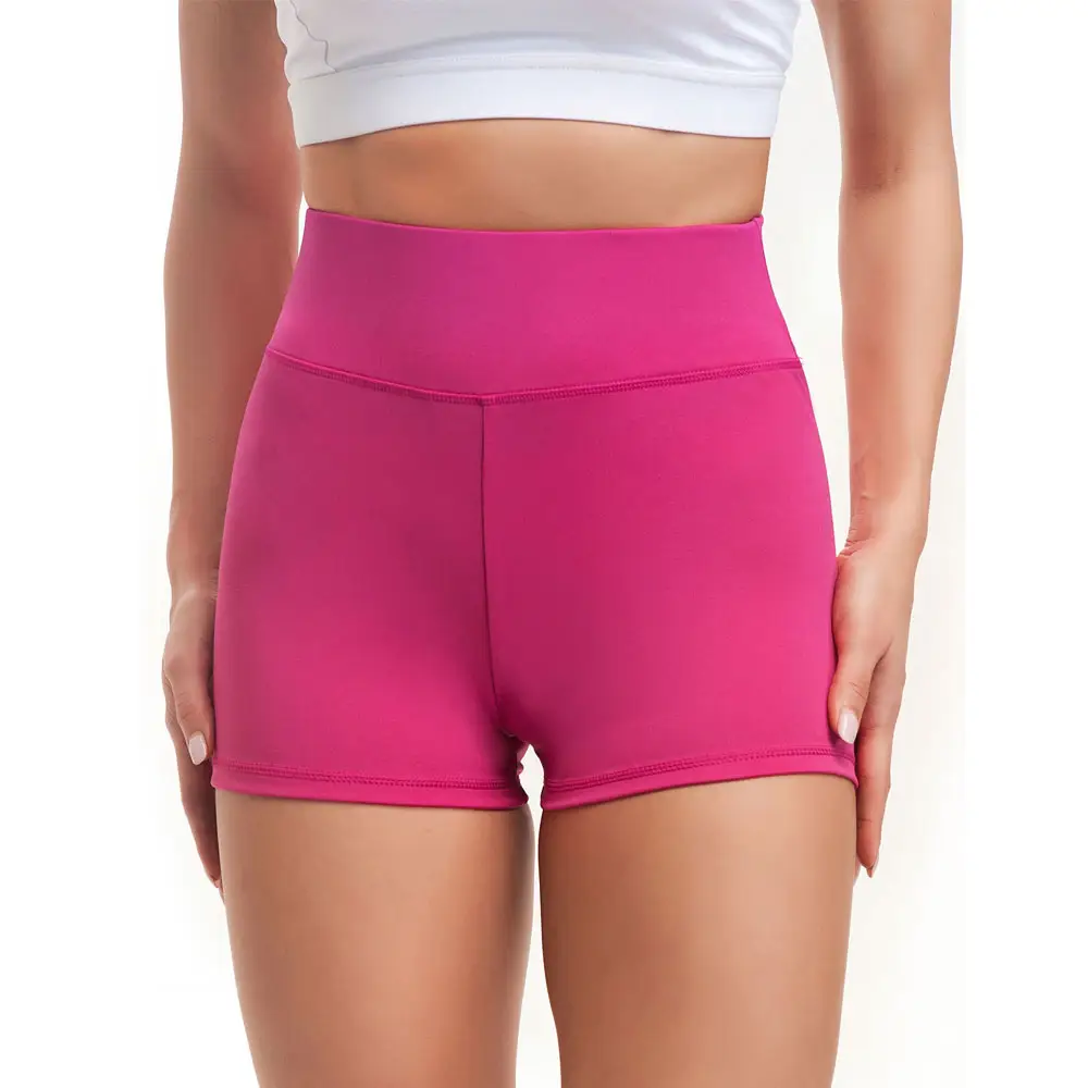 Wholesale Clothing Custom Logo And Design Women Booty Shorts / High Waist Sports Workout Seamless Fitness Women Shorts
