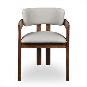 Venta al por mayor Silla de comedor tapizada moderna con marco de madera esculpida y asientos cómodos para cafetería o restaurante - Product Image 1