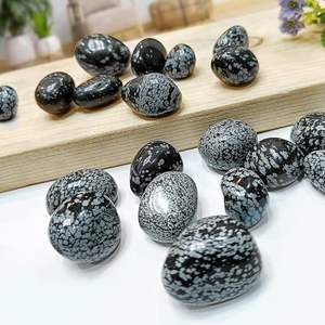 Copo de nieve Obsidiana Cristal pulido Piedras caídas-Feng Shui Piedras decorativas y equilibrio energético-Copo de nieve al por mayor - Product Image 4