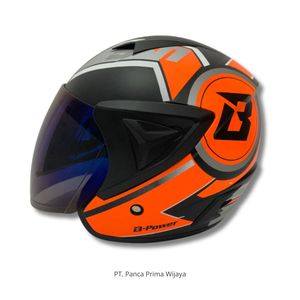 Casco de Motocicleta JP13 BXV de Alta Calidad, Color Naranja Mate |   Casco Integral para Adultos con Visera Única, Certificado SNI, ABS - Product Image 6