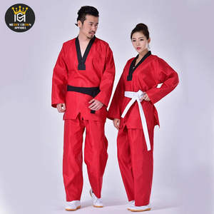 Uniforme de Taekwondo en coton/polyester extensible pour adultes, nouvelle arrivée, kimono de Jiu Jitsu, ensemble 2 pièces unisexe, logo sur le devant - Product Image 4