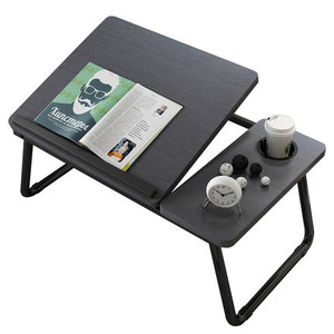 Table de lit pour ordinateur <span class=keywords><strong>portable</strong></span>, bureau <span class=keywords><strong>portable</strong></span> pliable avec fente pour tasse, support pour ordinateur <span class=keywords><strong>portable</strong></span>, plateau de petit-déjeuner pour <span class=keywords><strong>canapé</strong></span>, lit, support pour livre - Product Image 4
