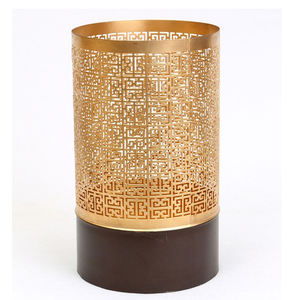 Metal White <b>Hurricane</b> Pillar Candle Holders - Product Image 4