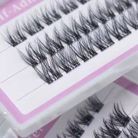 Cils en grappe auto-adhésifs sans colle, effet naturel 3D, technologie pré-collée, à poser, bande superfine segmentée, réutilisables