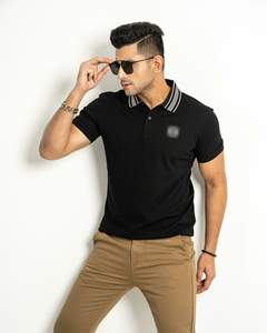 เสื้อโปโลผ้าฝ้าย100% คุณภาพสูงสำหรับผู้ชายเสื้อ220มสั่งพิมพ์ดีไซน์ล่าสุด - Product Image 4