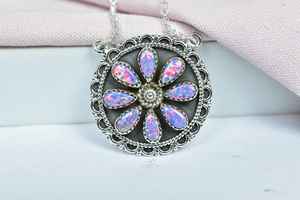 Aurora โอปอลทำด้วยมือ925สเตอร์ลิงเงินสร้อยคอสร้อยข้อมือ18นิ้วปรับได้สายโซ่โรเดียมชุบอัญมณี - Product Image 5