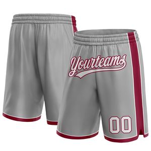 Industrie Direct Engro Sportswear Short de basket-ball gris personnalisé blanc-marron authentique Short de basket-ball - Product Image 1