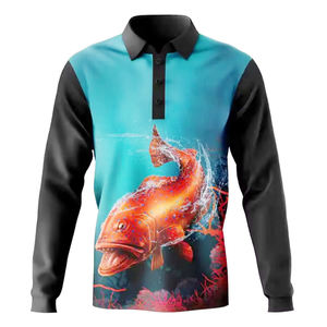 Camisetas Polo de Pesca con Protección UV 100% Poliéster Sublimadas, Cuello Camisero, Ropa Deportiva, Camisetas Polo de Club de Pesca para Adultos - Product Image 4