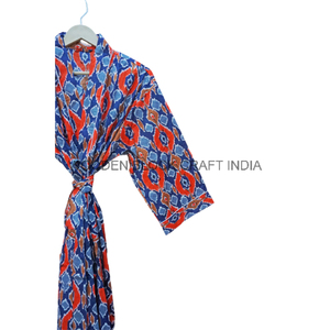 Kimono de algodón Sleepy time Essentials para Good Night's Sleep Kimono con cuello en V con diseño simple y estampado floral para ropa informal - Product Image 3