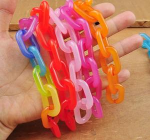 Chaîne murale transparente personnalisée en résine, chaîne en plastique acrylique à assembler, accessoires décoratifs pour coque de téléphone, sac, chaîne de corps diagonale - Product Image 3