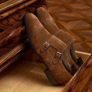 Mocasines de ante de cuero genuino para hombre - con cordones, punta puntiaguda, ligeros y antideslizantes - Product Image 3