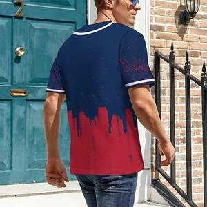 ชุดเบสบอลคุณภาพสูงแบบกำหนดเอง ดีไซน์ระบายอากาศ แห้งเร็ว ผลิตจากโพลีเอสเตอร์ 100% พิมพ์ชื่อและหมายเลขด้วยเทคนิคฮีททรานเฟอร์ สำหรับกีฬา - Product Image 4