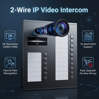 Sistema de Intercomunicación IP de 2 Hilos con Aleación de Aluminio Hiwink, Videoportero Impermeable 2K, Compatible con Tuya y Alexa, Monitor IPS de 7 Pulgadas para Viviendas