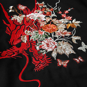 เสื้อฮู้ดดี้ผู้ชายผ้าฝ้าย 100% แบบถัก น้ำหนัก 280 กรัม ระบายอากาศได้ดี เหมาะสำหรับฤดูใบไม้ร่วง  งานปักลายแบบพัคกีสถาน  รุ่นใหม่ล่าสุด  มีกระเป๋า - Product Image 5