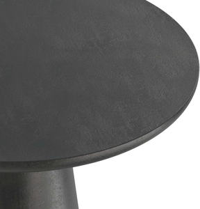 15.75" Round Cast Aluminum Side <b>Table</b> Durable Graphite Metal Accent <b>Table</b> for Living Room or Bedroom - Product Image 4