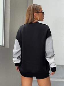 Streetwear personnalisé de haute qualité pour femmes pull à manches longues sweat-shirt Trending Designs Ladies Cotton Fleece Sweatshirts - Product Image 3