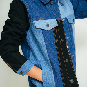 Chaqueta Vaquera Ligera Personalizada de Moda al por Mayor 2025, Chaqueta de Bloques de Color para Hombre de Alta Calidad a Precio Económico - Product Image 6