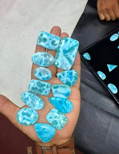 Natural Larimar Gemstone Lot: Jewelry Making Supplies Larimar Gemstone Top Quality Handmade and Polished Gift to Her - Product Image 3