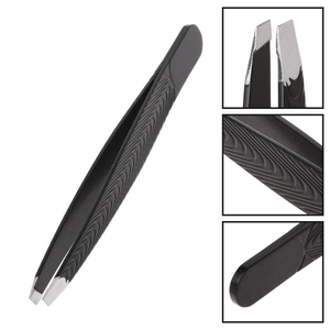 Pince à sourcils inclinée de haute qualité en acier inoxydable prix de gros pince à épiler professionnelle rose et noire pour façonner les sourcils - Product Image 3