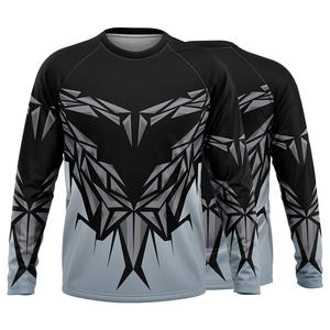 Haut de gymnastique de compression léger et sans couture pour hommes, séchage rapide, manches longues, col rond, vêtements de fitness et de jogging personnalisés, vente en gros de vêtements respirants - Product Image 2