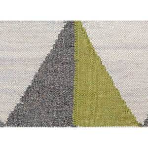 พรมลายเรขาคณิตอินดัสบาร์สีเทาและสีดำ ทอแบบแบน ทำจากขนสัตว์และวิสโคส สำหรับบ้าน รุ่น ADWV-13042 - Product Image 3