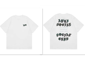 Camiseta Extra Grande para Hombre, 100% Algodón, de Alta Calidad, con Estampado Personalizado, Antiarrugas, con Diseño en Blanco, Corte Holgado y Estilo Casual - Product Image 3