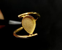 Oferta de Verano: Plata de Ley 925 Auténtica, Bañada en Oro de 18k, Engaste de Bisel, Sin Plomo/Níquel, 7x9mm, Ecológica, Hecha a Mano, Joyería DIY