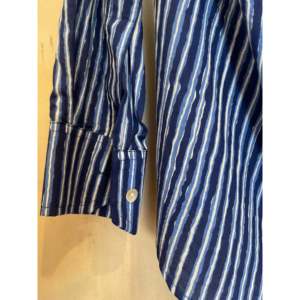 Men's Casual Striped Shirt 100% Cotton Breathable Poplin Fabric Yarn Dyed Indigo Business Shirts for Autumn - Product Image 3
