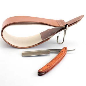Professional Genuine Leather Straight <b>Razor</b> Strop Barber Honing Strap Hanging <b>Sharpening</b> Belt for <b>Razor</b> Blade Edge Maintenance - Product Image 2