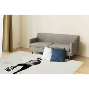 Tapis Banksy : Motif Ball and Boy, Tapis imprimé lavable en machine, avec poils doux - Product Image 5