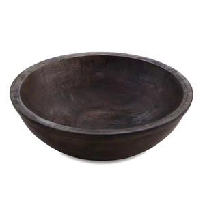 Juego de cuencos de madera impresos en esmalte de dos cuencos decorativos para servir postres de boda redondeados de alta calidad - Product Image 5