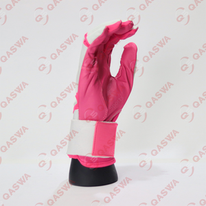 Nouveau cuir fait blanc et rose couleur Combo poids léger Protection des mains Gants de frappe de baseball et de softball - Product Image 4