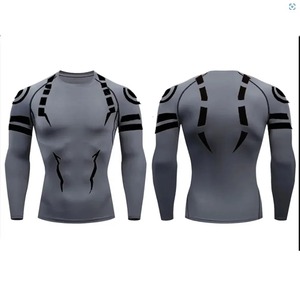 Rashguard ชุดกีฬารัดกล้ามเนื้อสำหรับผู้ชายชุดออกกำลังกายวิ่งออกกำลังกาย - Product Image 1