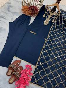 Lancement de nouveaux vêtements de soirée de créateur Look Heavy Fancy Silk Top Bottom et Dupatta Set Festival Wear Dress With Sequence Work Suit - Product Image 6