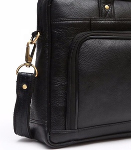 Usine directe toile de cire personnalisée avec cuir étanche hommes mallette de messager bandoulière bandoulière sac d'ordinateur pour le travail - Product Image 4