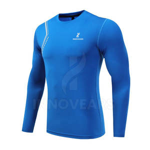 Chemises de compression pour hommes, coupe classique, légères, respirantes, en coton/fibre de bambou, de haute qualité, manches courtes, col rond - Product Image 1