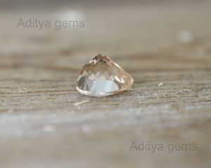 Melocotón morganita brasileño Natural forma de corazón corte suelto piedra preciosa directa Jaipur fabricante precio al por mayor joyería melocotón rosa - Product Image 5