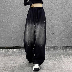 กางเกงยีนส์ฟอกสีสไตล์วินเทจสำหรับผู้ชาย พิมพ์โลโก้ได้ตามต้องการ รับผลิตแบบ OEM - Product Image 4